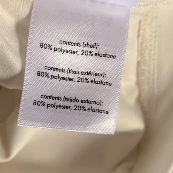 (A54) WE WORE WHAT Racerback Bra ONLY in Brushed Poly Ivory, Size Large, NWT - Picture 11 of 13